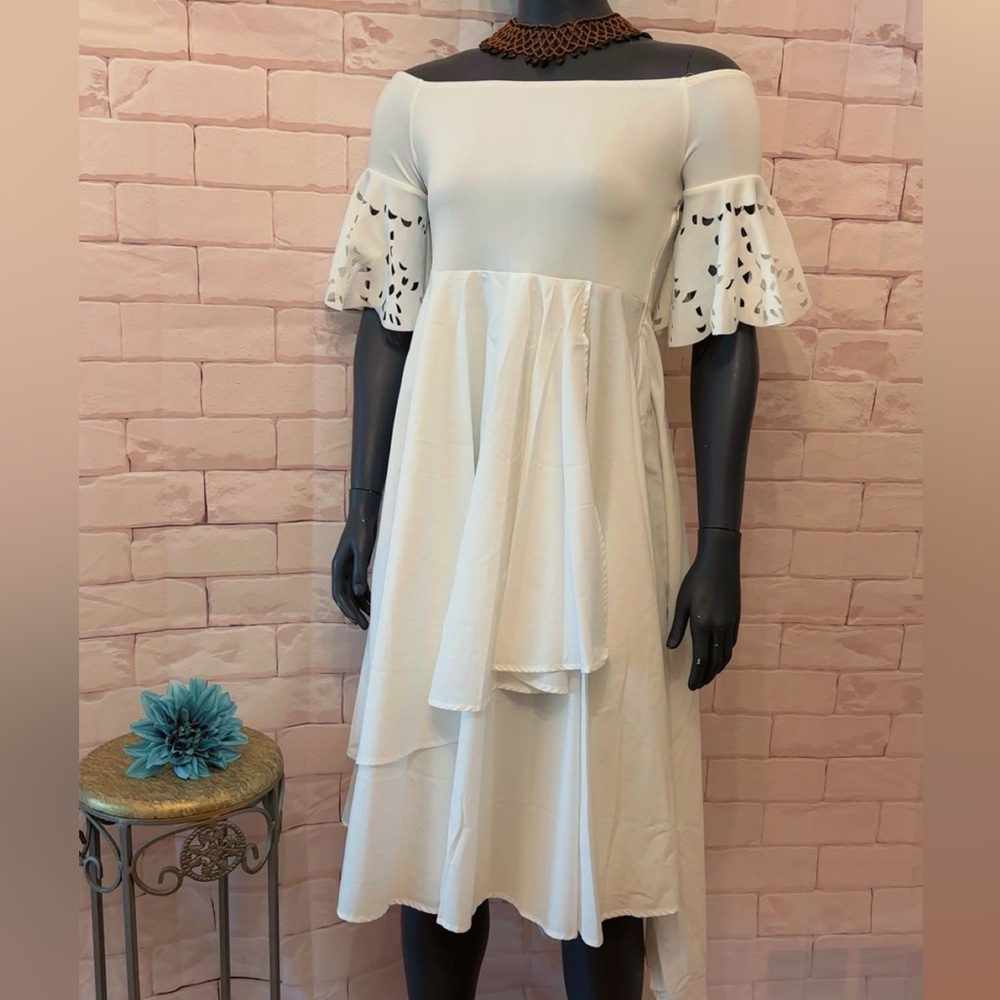 White Off-Shoulder Dress